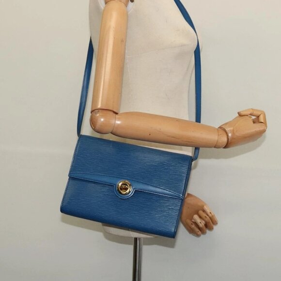 LOUIS VUITTON Epi Pochette Arche Shoulder Bag Blue - Picture 1 of 16